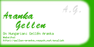 aranka gellen business card