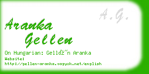 aranka gellen business card